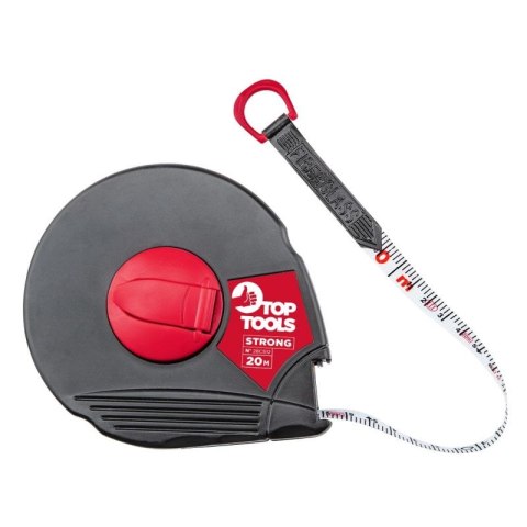 Taśma miernicza 20 m | Włókno szklane, ergonomiczna obudowa TOP TOOLS 28C512