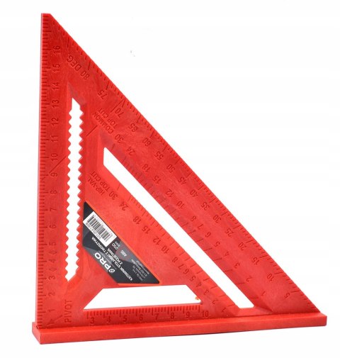 Kątownik stolarski PRO-PK908 180 mm – ABS, kąty 90° i 45°