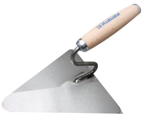 Kielnia stalowa trójkątna Kubala 0805 o wymiarach 220×215 mm.