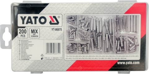 Sprężynki  zestaw pracujące zarówno na ściskanie, jak i rozciąganie. Całość umieszczono w wygodnym opakowaniu typu