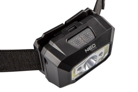 NEO TOOLS 99-073 – czołówka 250 lm COB + XPE LED z regulowaną głowicą.
