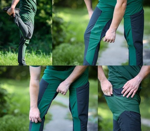 Ergonomiczne spodnie robocze z wentylacją, idealne do pracy w terenie i ogrodnictwie.