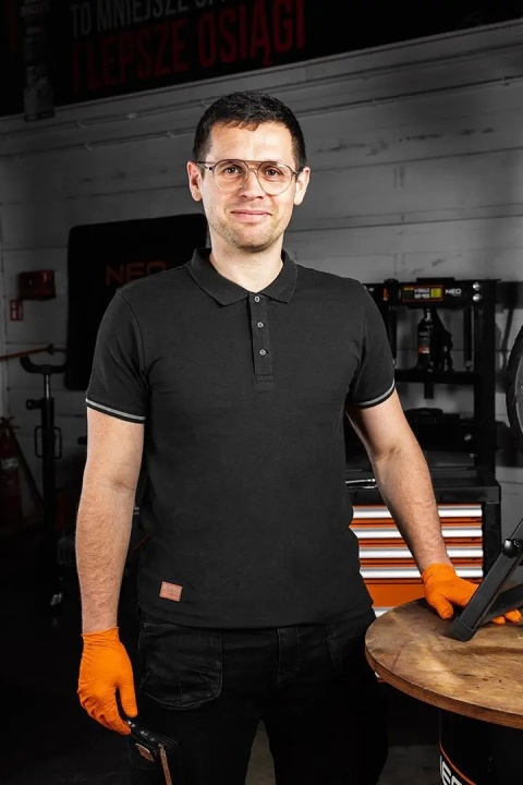 KOSZULKA POLO DENIM MĘSKA CZARNA ROZMIAR L