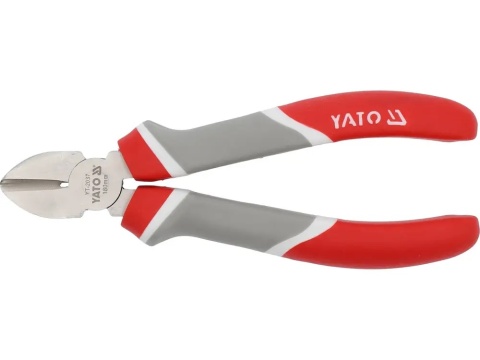 Wytrzymałe szczypce Yato z ergonomiczną, trójkomponentową rękojeścią, która zapewnia pewny chwyt i minimalizuje zmęczenie.