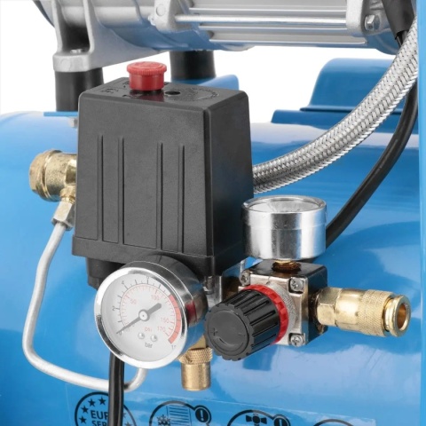 Manometry , zawór regulacji ciśnienia  wylotowego ,włoncznik kompresora