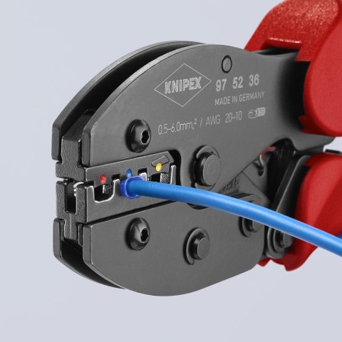 KNIPEX PreciForce – profesjonalne szczypce do zagniatania końcówek i złącz kablowych.