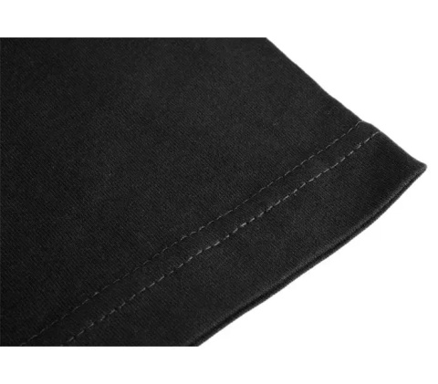 Czarny t-shirt bawełna 100% i certyfikat CE to gwarancja jakości i pewności, rozmiar XL.