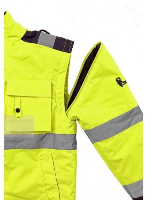 Polarowy kołnierz i kaptur w kołnierzu dla ciepła.Funkcja 2w1 – odpinane rękawy dla uniwersalności.