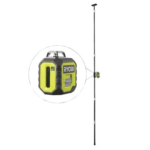 Poziomica laserowa RYOBI z tyczką teleskopową 3,2 m.
