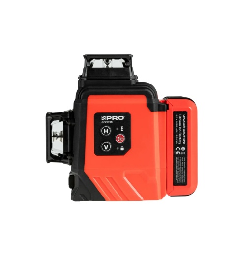 Laser PRO RED PLUS IP54 odporny na kurz, zachlapania i wstrząsy.