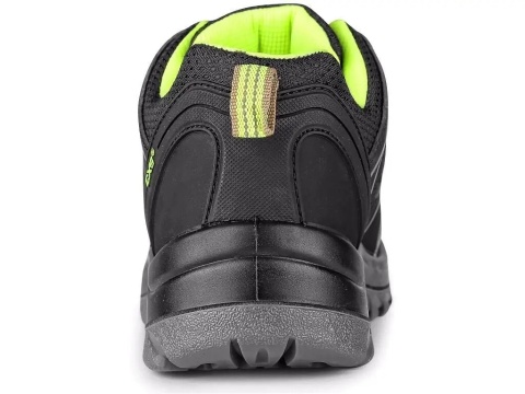 Półbuty męskie BHP, żyłkowy system zapinania ułatwia szybkie zakładanie i zdejmowanie obuwia.