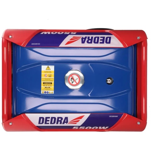 Generator Dedra DEGB6500K z dużym zbiornikiem paliwa 25 litrów.
