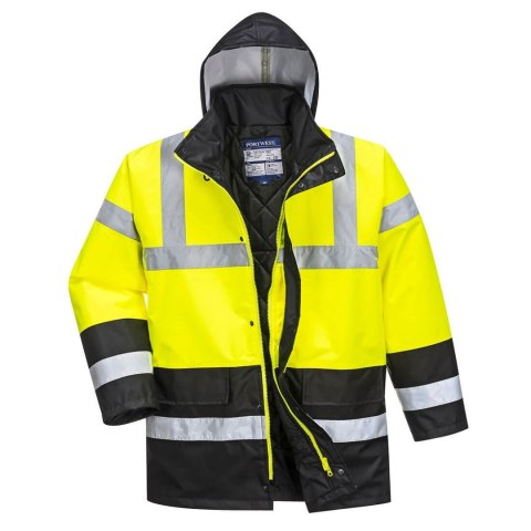 Kurtka ostrzegawcza Portwest S466YBR-XXL,Portwest Traffic Jacket z 4 kieszeniami i futrzaną podszewką.