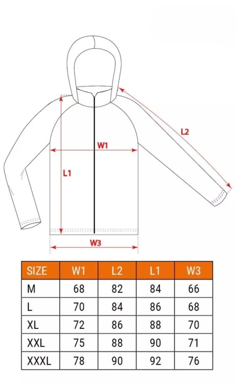 Tabela rozmiarów odzieży 81-810-L