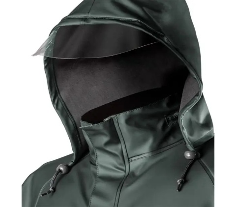 Wodoodporna kurtka robocza z tkaniny poliester PU/PVC.