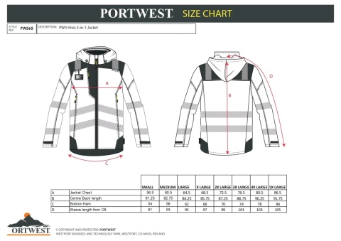 Tabela rozmiarów PW365YBR M