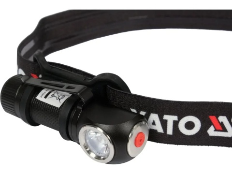 Lampa czołowa YATO z trzema trybami świecenia.