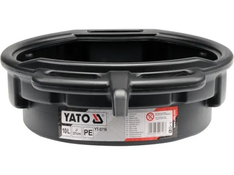 Miska YATO YT-0716 posiada trzy ergonomiczne uchwyty do przenoszenia.