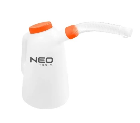 Nalewak warsztatowy NEO TOOLS 10-802 o pojemności 1 litra z elastycznym lejkiem.