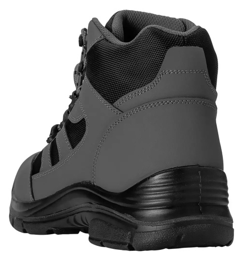 Buty robocze z absorpcją energii w pięcie i właściwościami antystatycznymi.