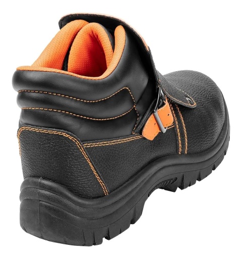 Skórzana cholewka odporna na wysoką temperaturę i uszkodzenia mechaniczne.