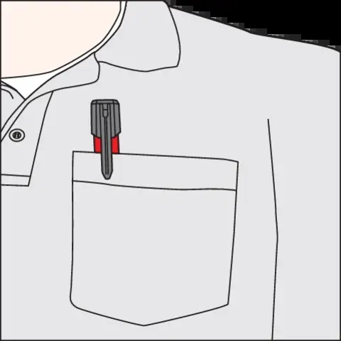 Ołówek YT-69280 posiada klips mocujący ułatwiający przenoszenie.