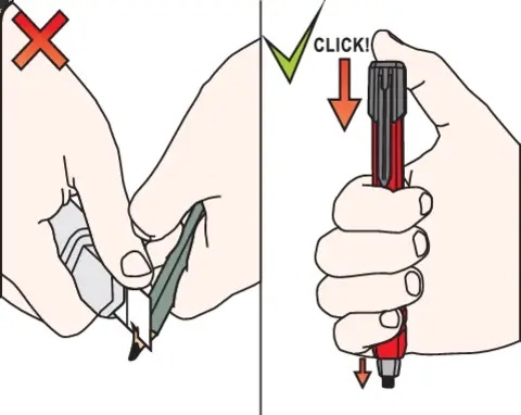 Ołówek YATO automatyczny HB tworzy wyraźne linie nawet na szorstkich powierzchniach.