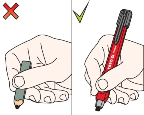 Grafit HB zapewnia czytelny, równy ślad podczas znakowania.