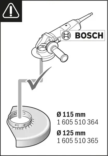 Bosch GDE 115/125 FC-T Professional jest kompatybilna z szlifierkami Bosch 115–125 mm.
