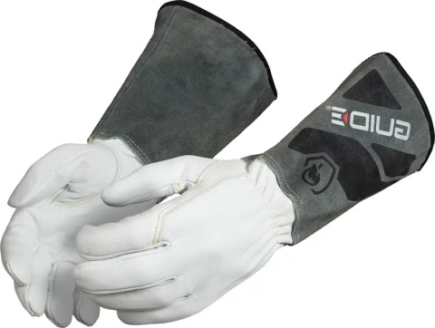 Profesjonalne rękawice spawalnicze, chronią dłonie przed iskrami i uszkodzeniami mechanicznymi.