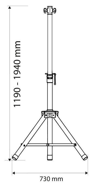 Kompaktowe wymiary 975×105×105 mm ułatwiają przechowywanie.