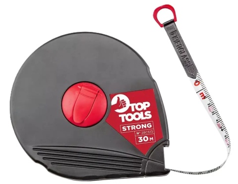 Taśma miernicza 30 m | Włókno szklane, ergonomiczna obudowa